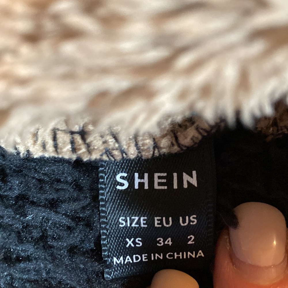 🪽[ Shein ] Fluffy Full Length Teddy Overcoat - Picture 4 of 10